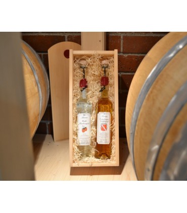 2er Holzkiste mit Schiebedeckel